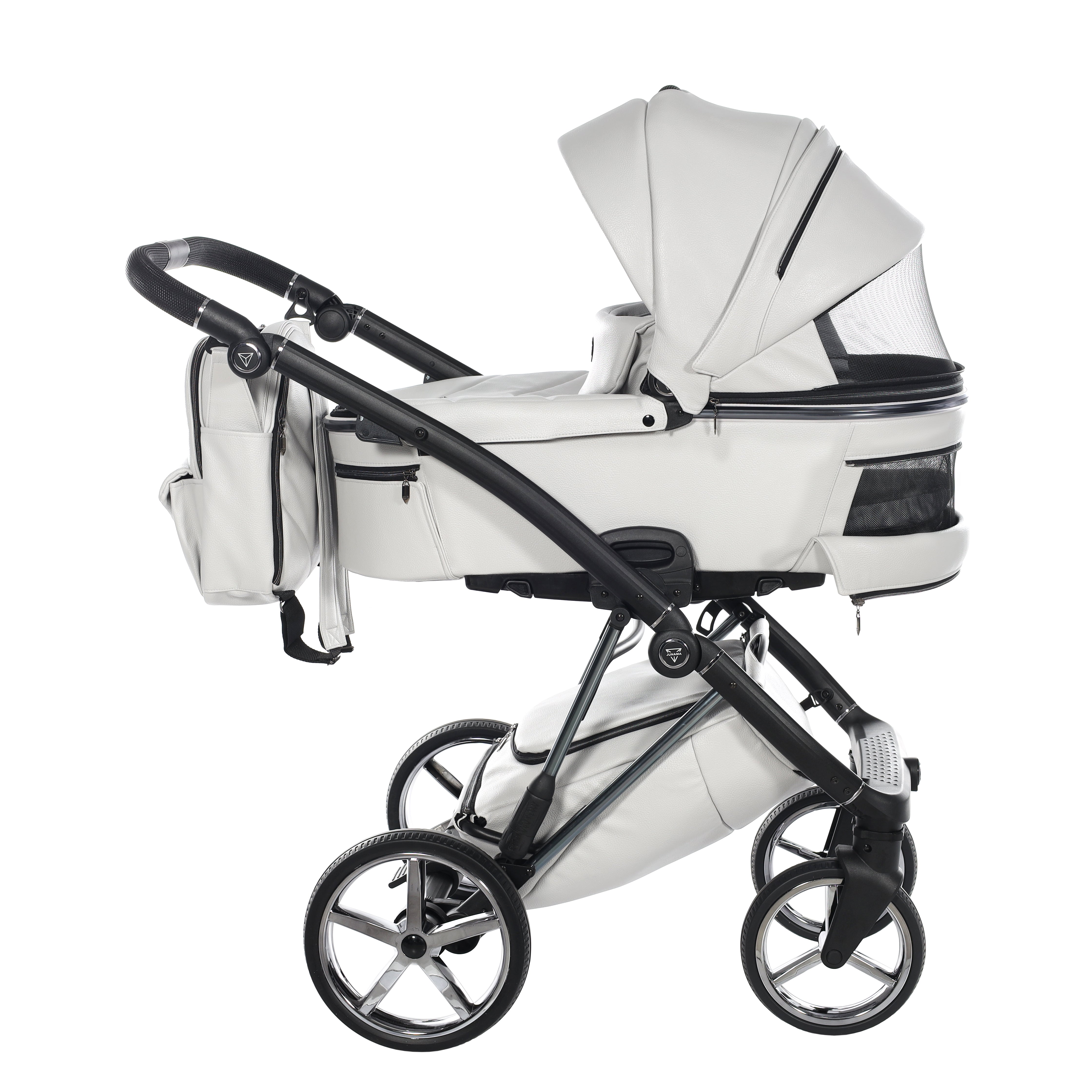 Junama AIR Premium V3, baby stroller and bassinet 2 in 1 - WHITE BLACK, Code number: JUNAIRP04