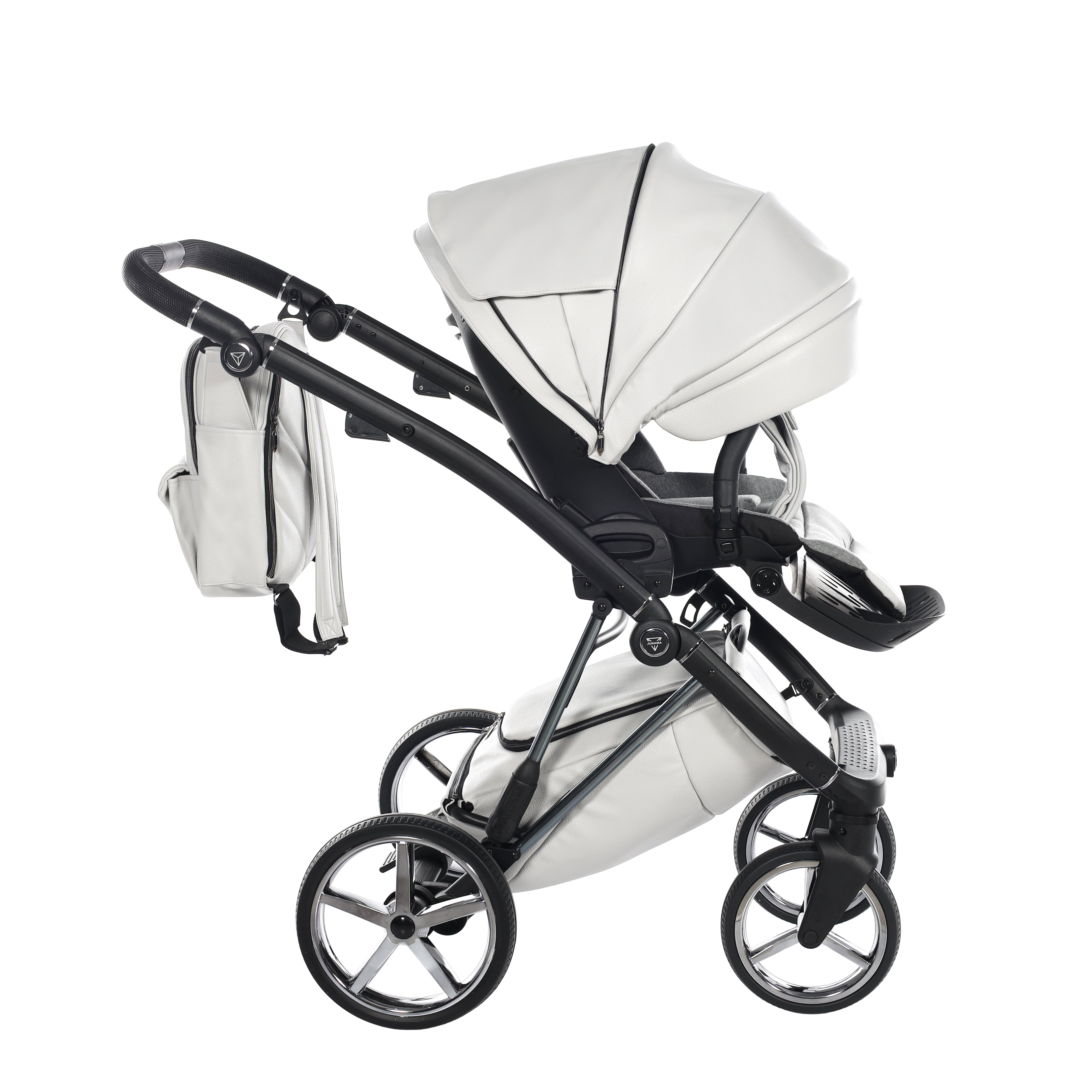 Junama AIR Premium V3, baby stroller and bassinet 2 in 1 - WHITE BLACK, Code number: JUNAIRP04