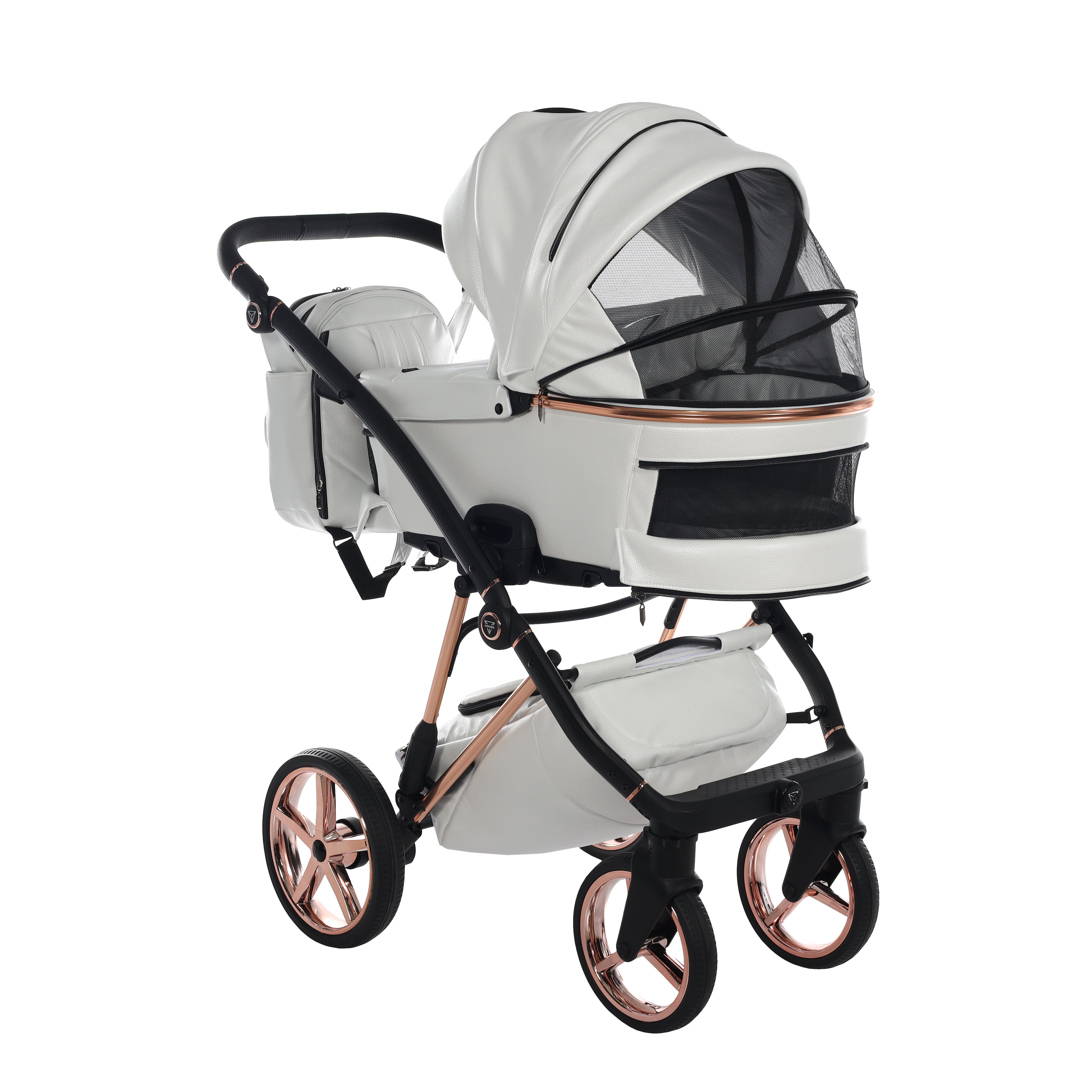 Junama AIR Premium V3, baby stroller and bassinet 2 in 1 - WHITE GOLD, Code number: JUNAIRP01
