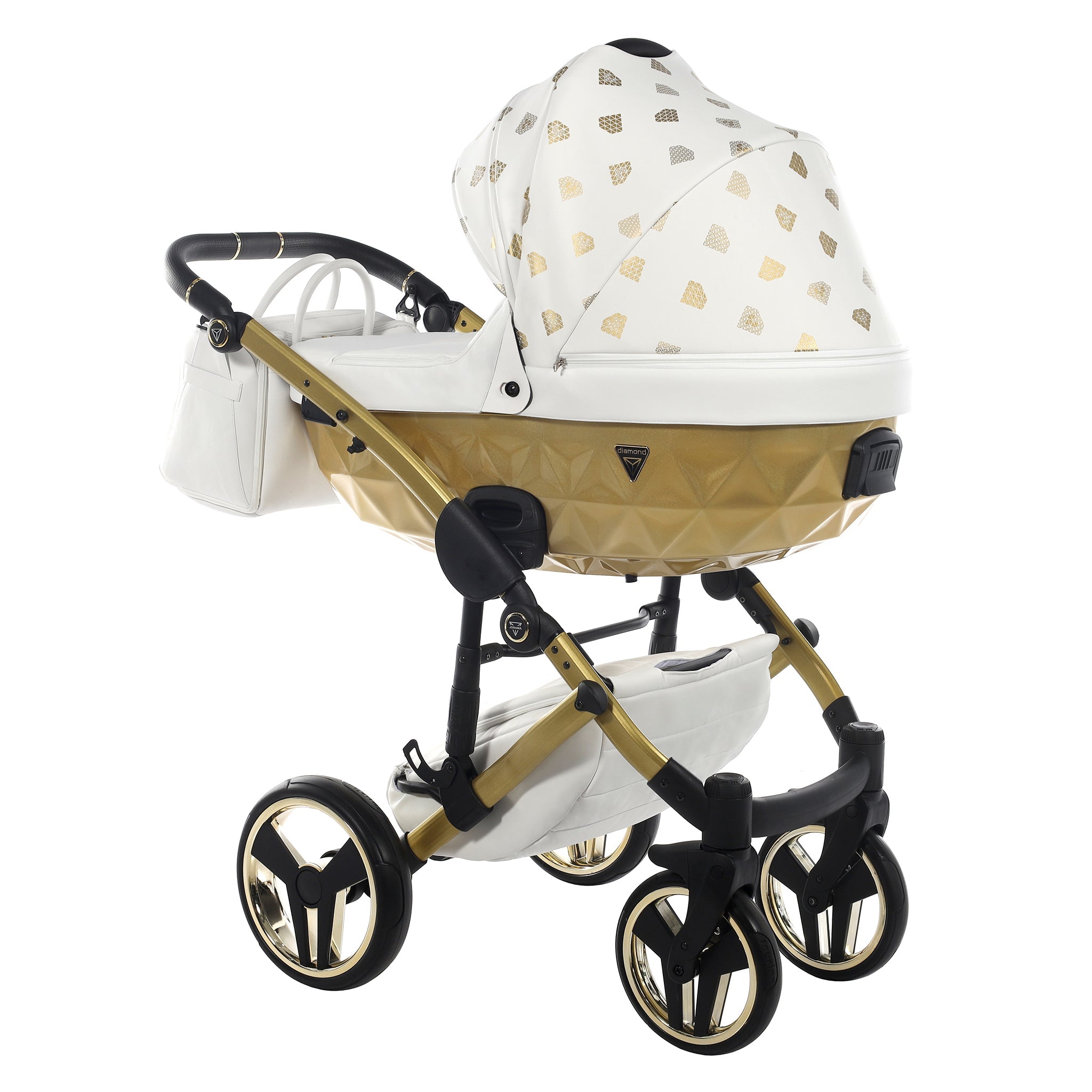 Junama GLOW, baby prams or stroller 2 in 1 - Gold and White, Code number: JUNGLW02