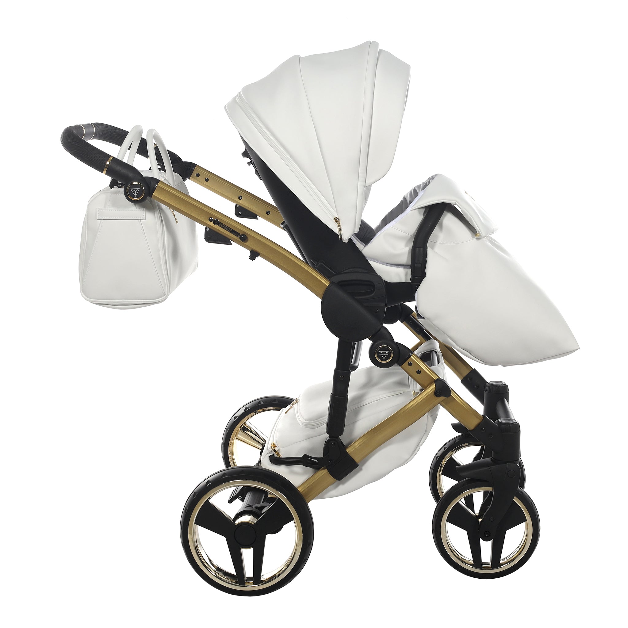 Junama Mirror Satin, baby prams or stroller 2 in 1 - Gold, Code number: JUNMSAT06