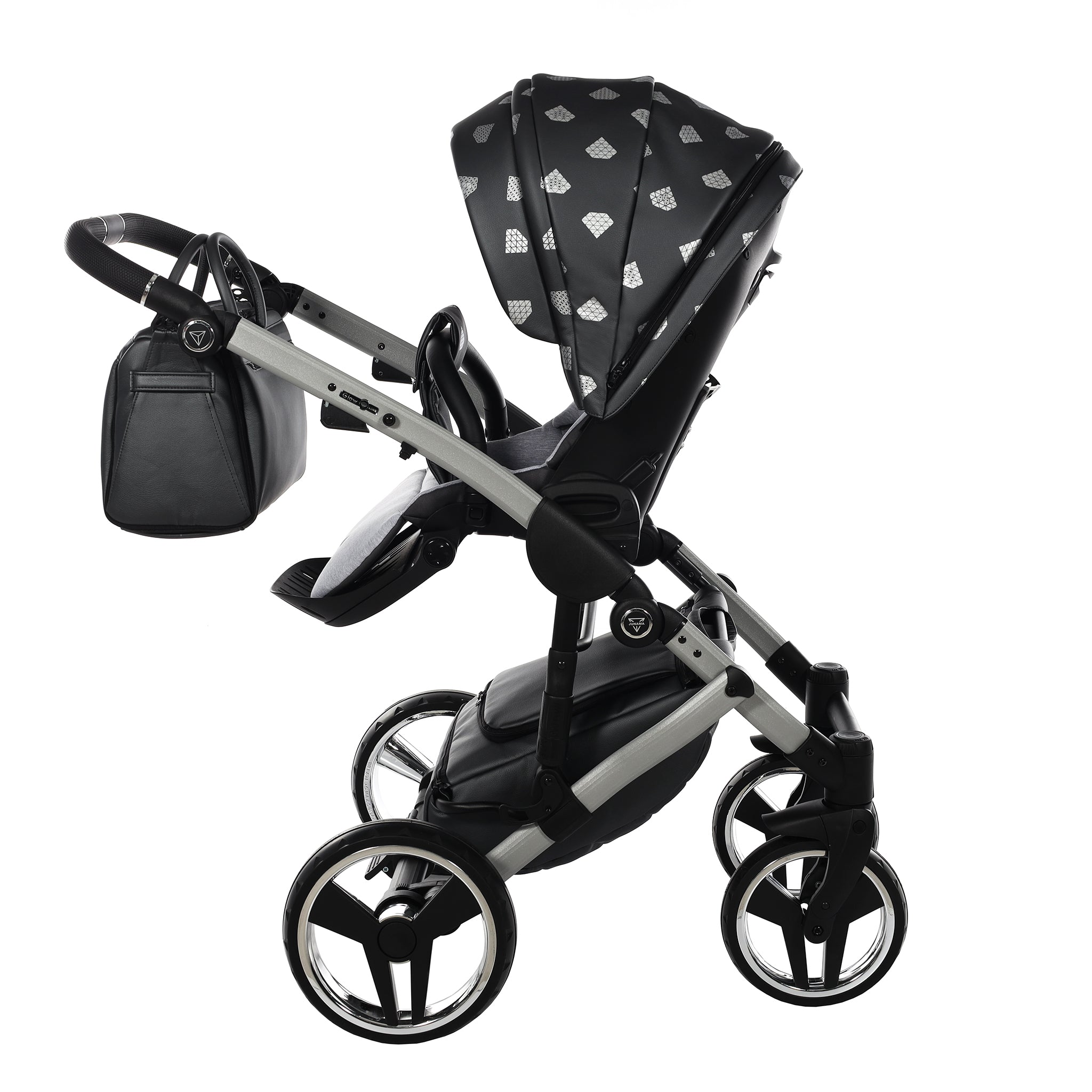 Junama GLOW, baby prams or stroller 2 in 1 - Silver and Black, Code number: JUNGLW04