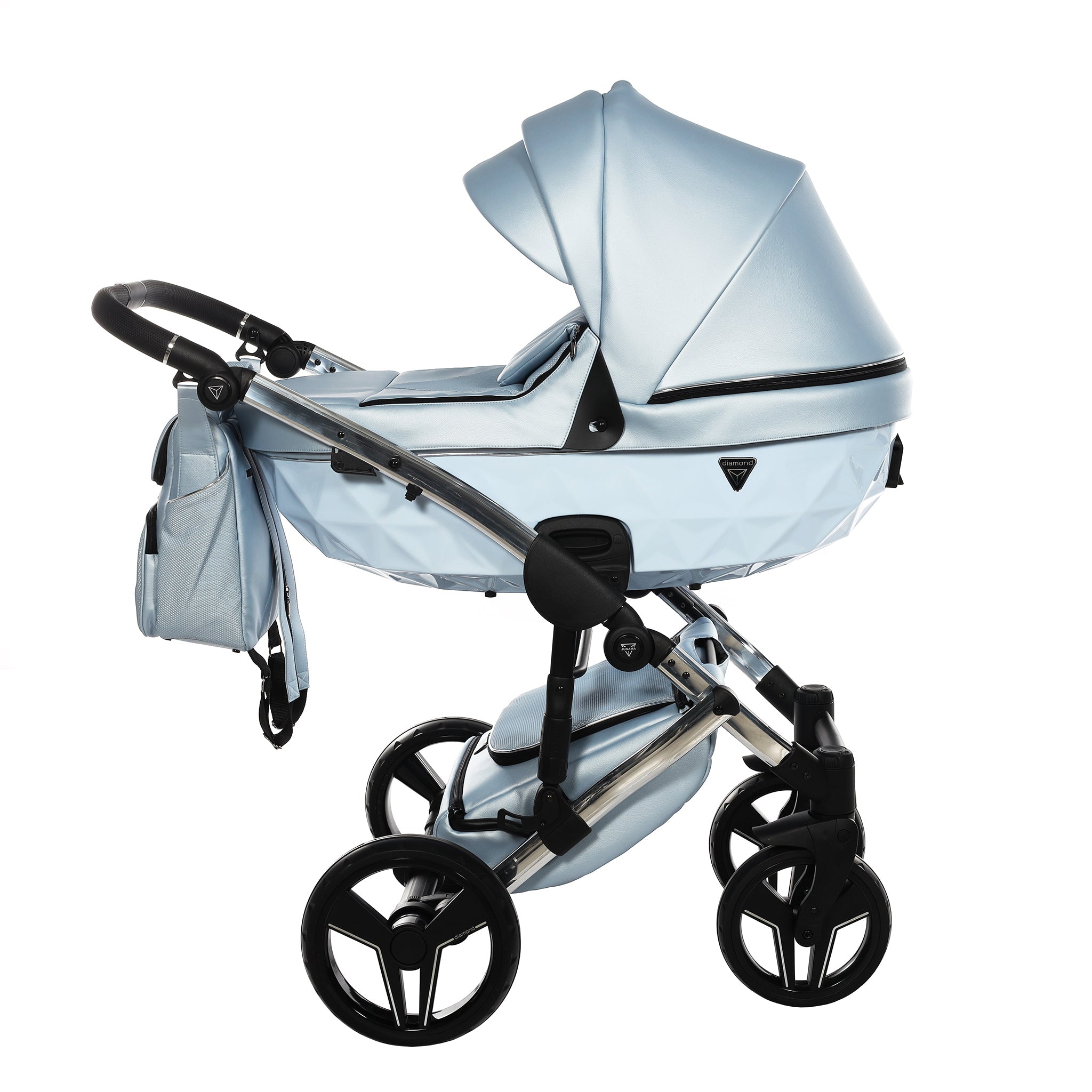 Junama S Class, baby prams or stroller 2 in 1 - Baby blue and Silver, Code number: JUNSC010