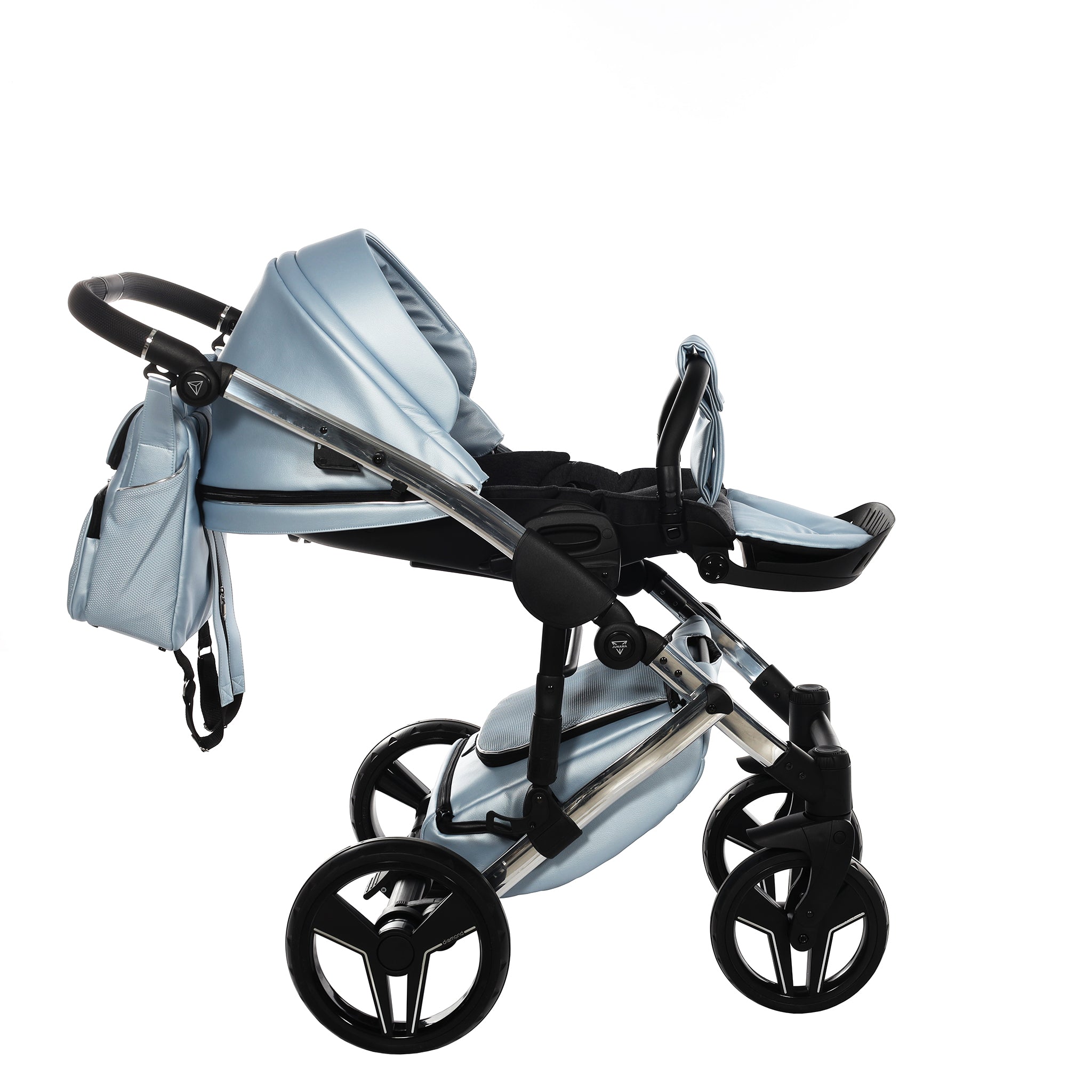 Junama S Class, baby prams or stroller 2 in 1 - Baby blue and Silver, Code number: JUNSC010