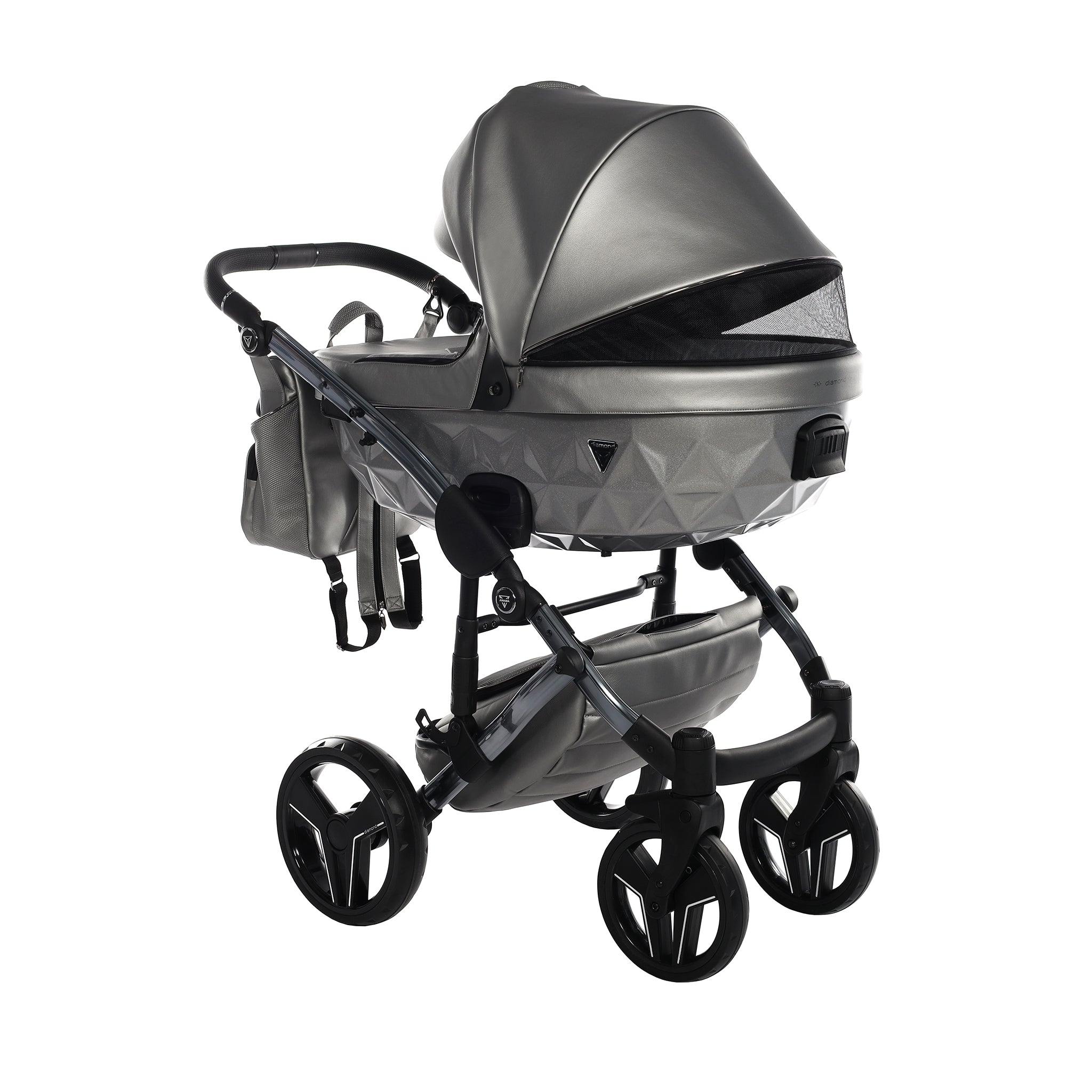 Junama S Class, baby prams or stroller 2 in 1 - Silver and Black, Code number: JUNSC09