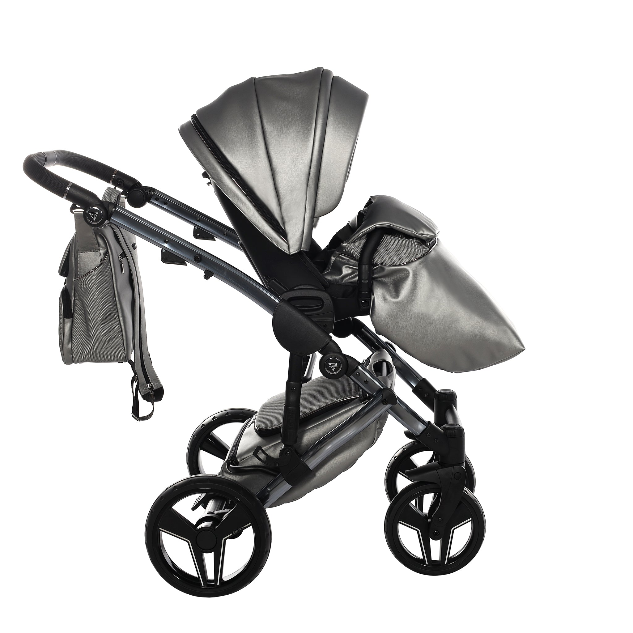 Junama S Class, baby prams or stroller 2 in 1 - Silver and Black, Code number: JUNSC09