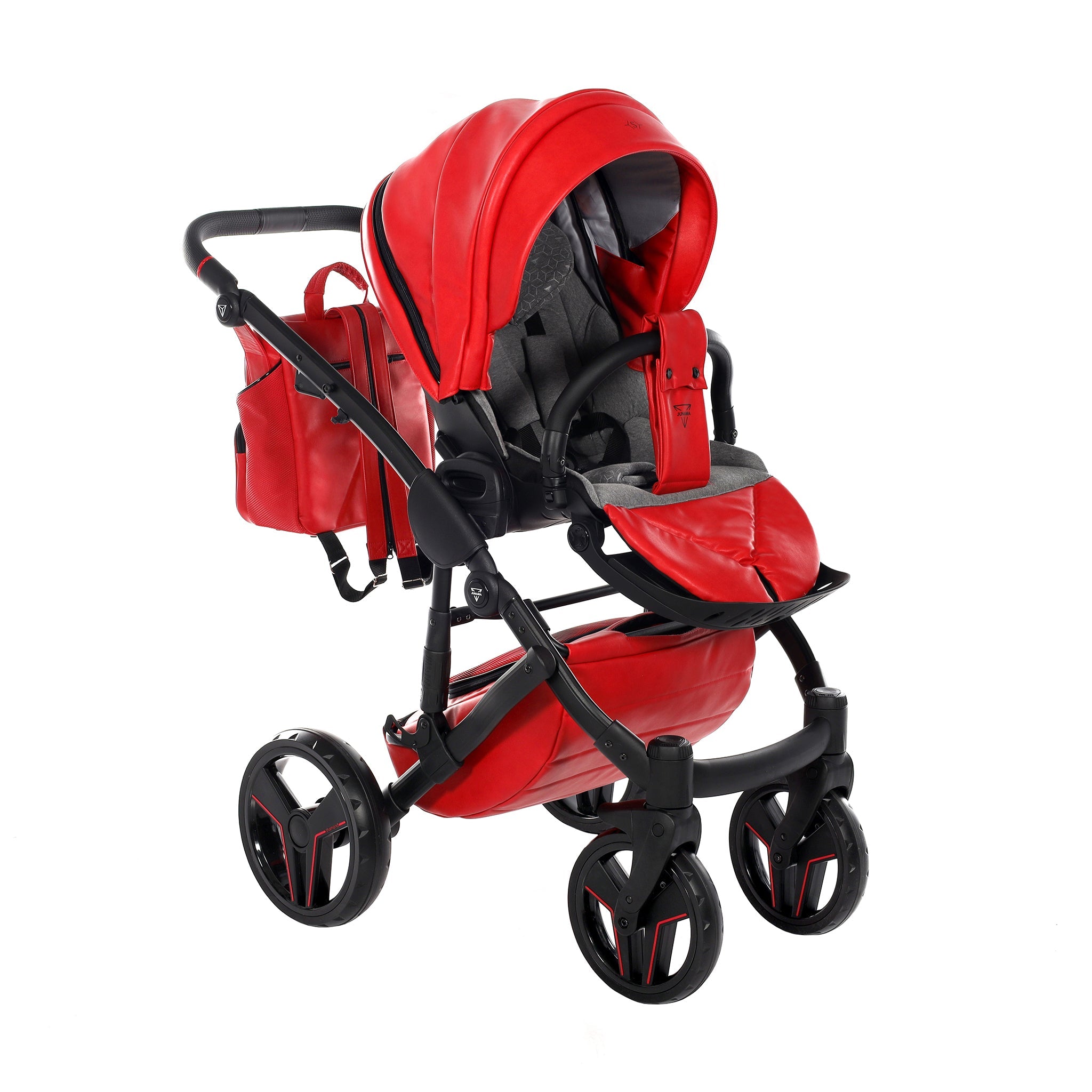 Junama S Class, baby prams or stroller 2 in 1 - Red and Black, Code number: JUNSC08
