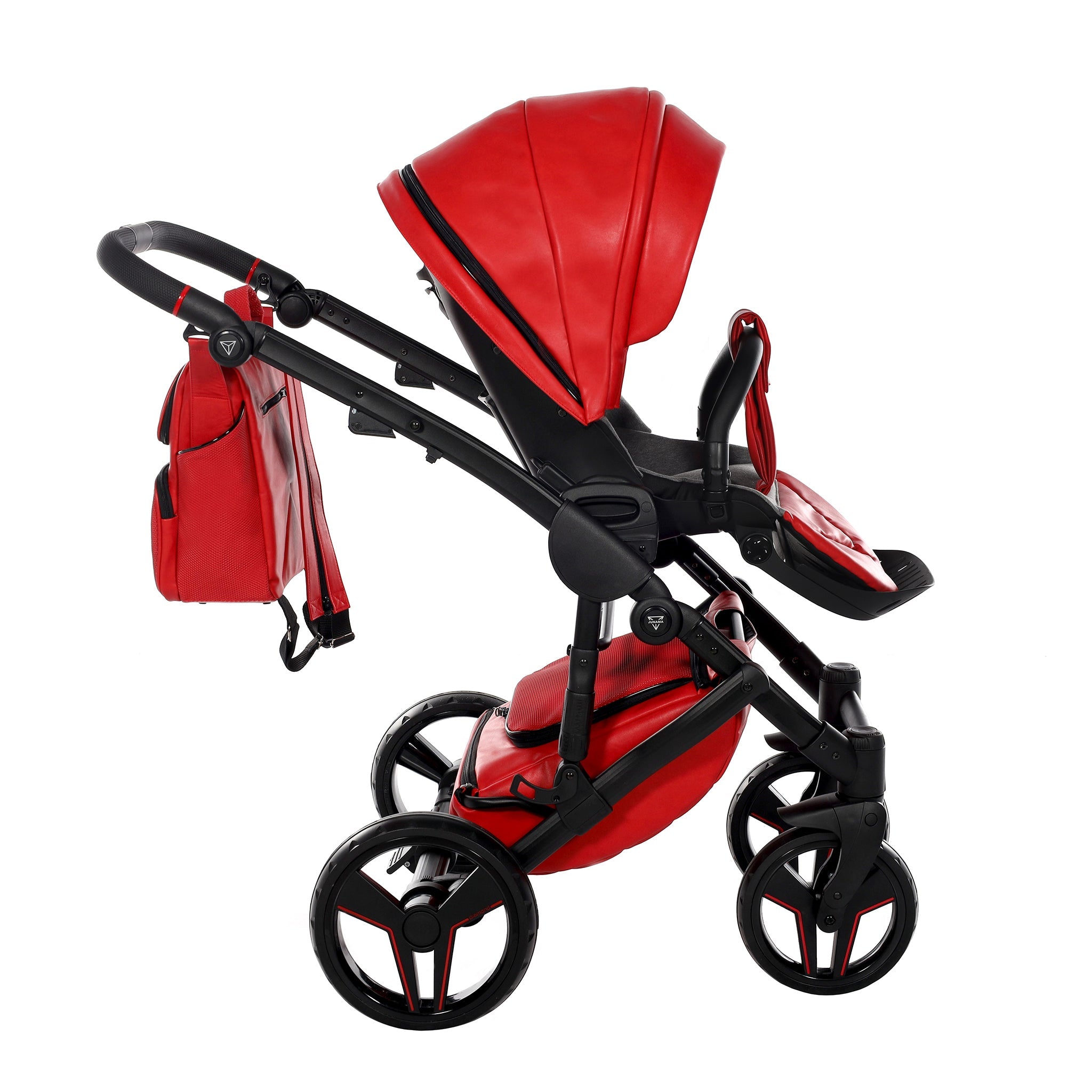 Junama S Class, baby prams or stroller 2 in 1 - Red and Black, Code number: JUNSC08