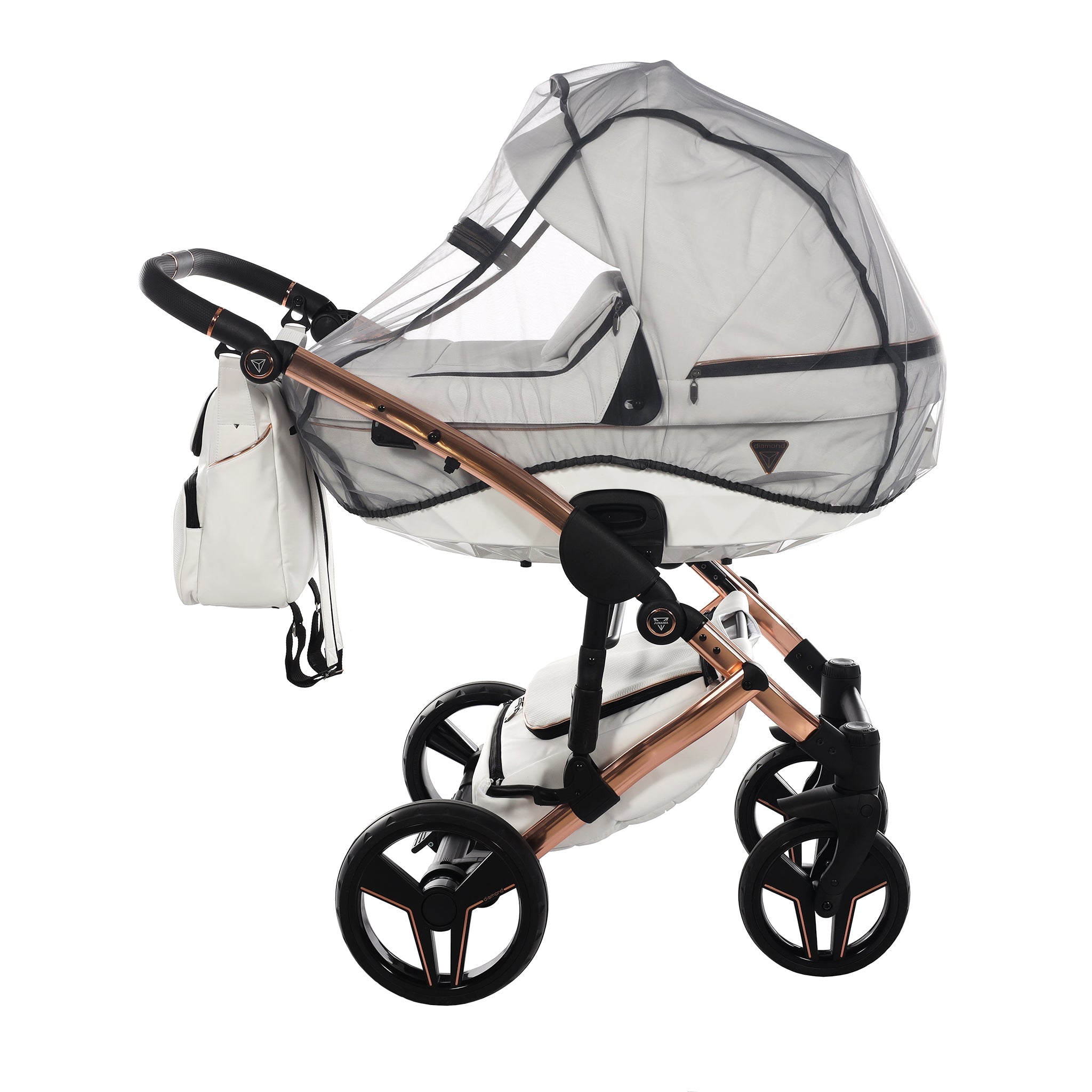 Junama S Class, baby prams or stroller 2 in 1 - Copper and white, Code number: JUNSC01