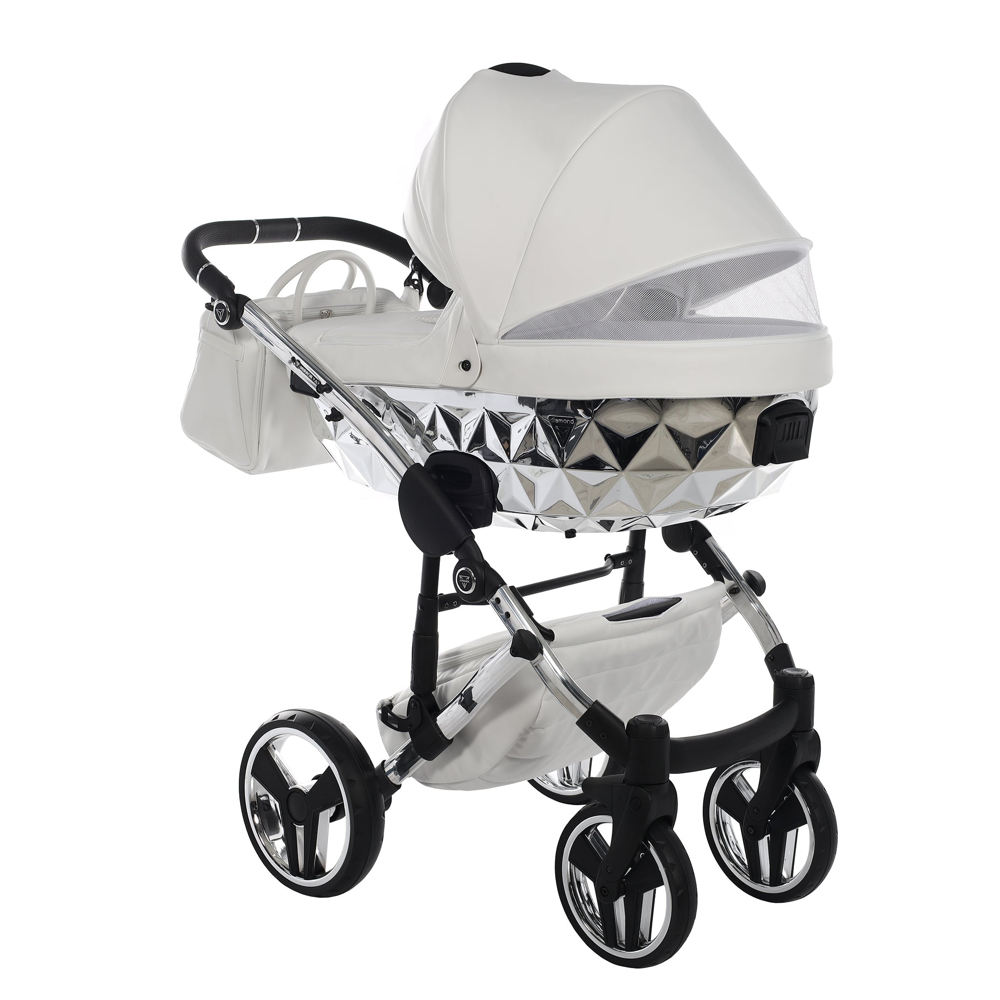Junama Mirror, baby prams or stroller 2 in 1 - Silver chrome and Silver, Code number: JUNMIR04