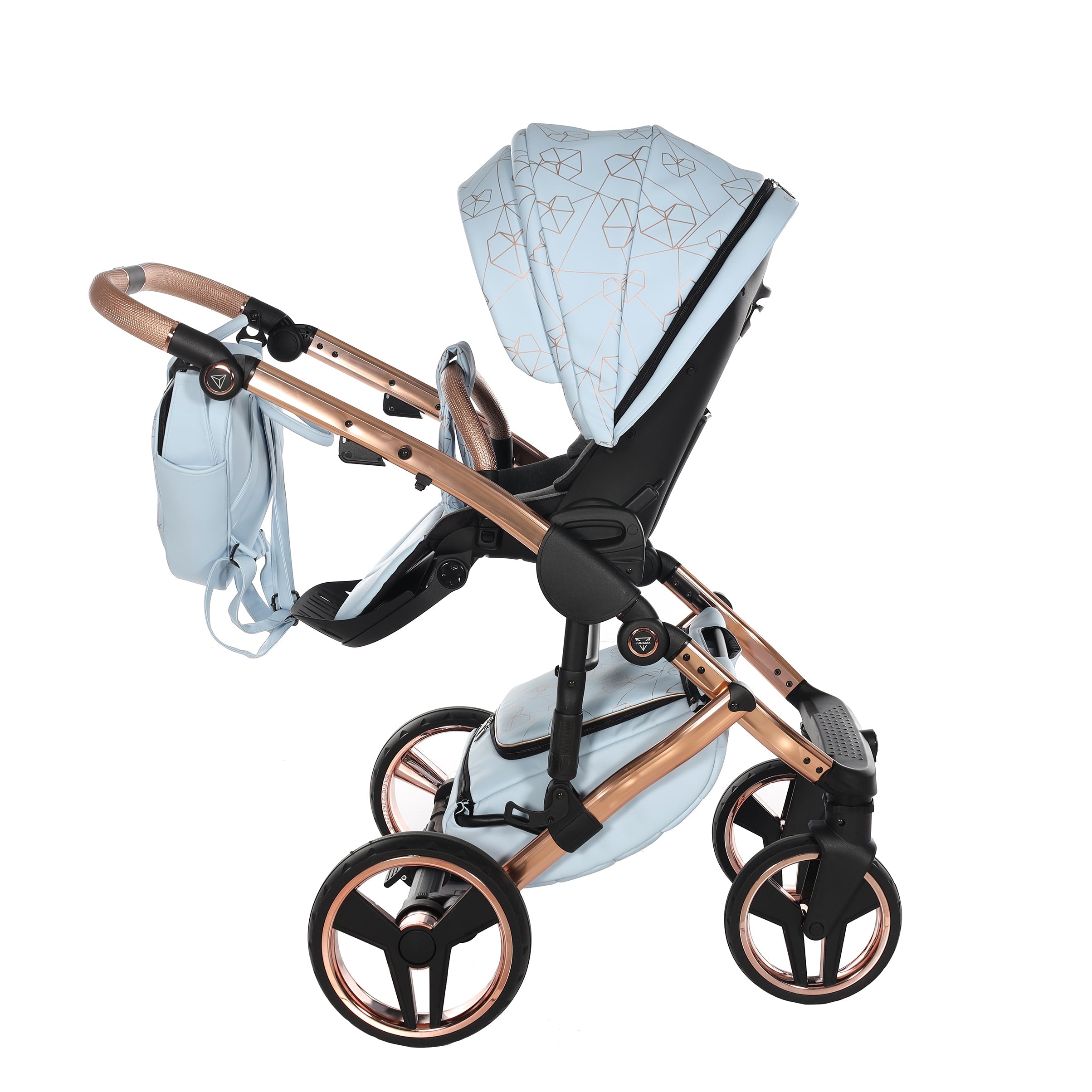 Junama Heart, baby prams or stroller 2 in 1 - Blue and Copper, Code number: JUNHERT05