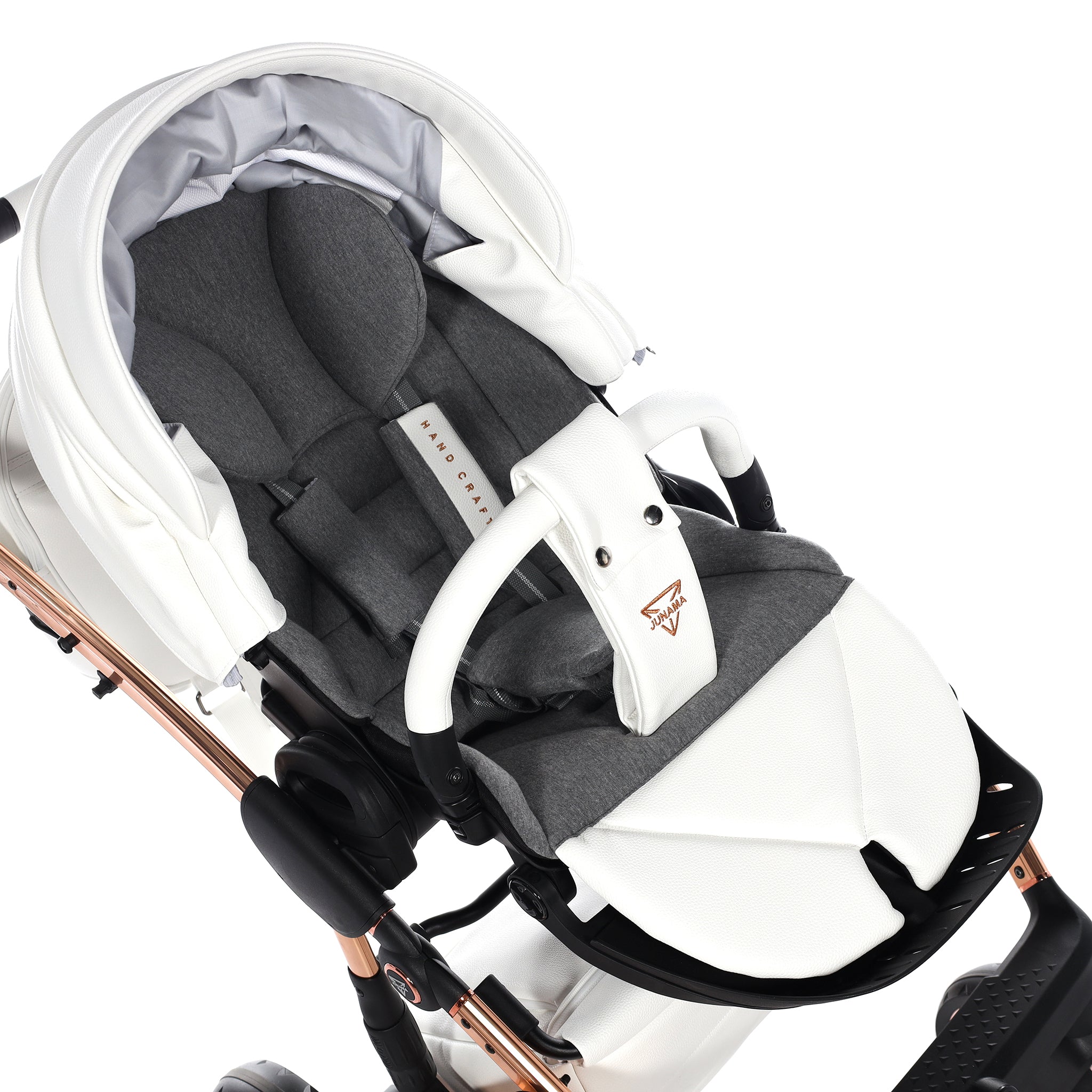 Junama Handcraft, baby prams or stroller 2 in 1 - White and Copper, number: JUNHC09