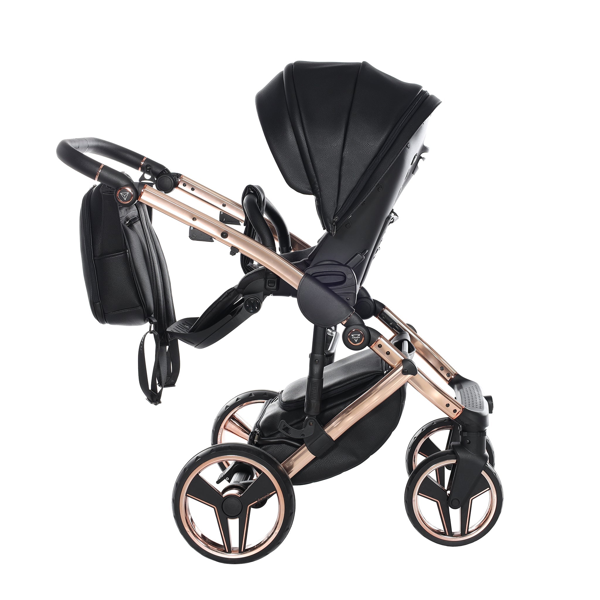 Junama Handcraft, baby prams or stroller 2 in 1 - Black and copper, number: JUNHC06