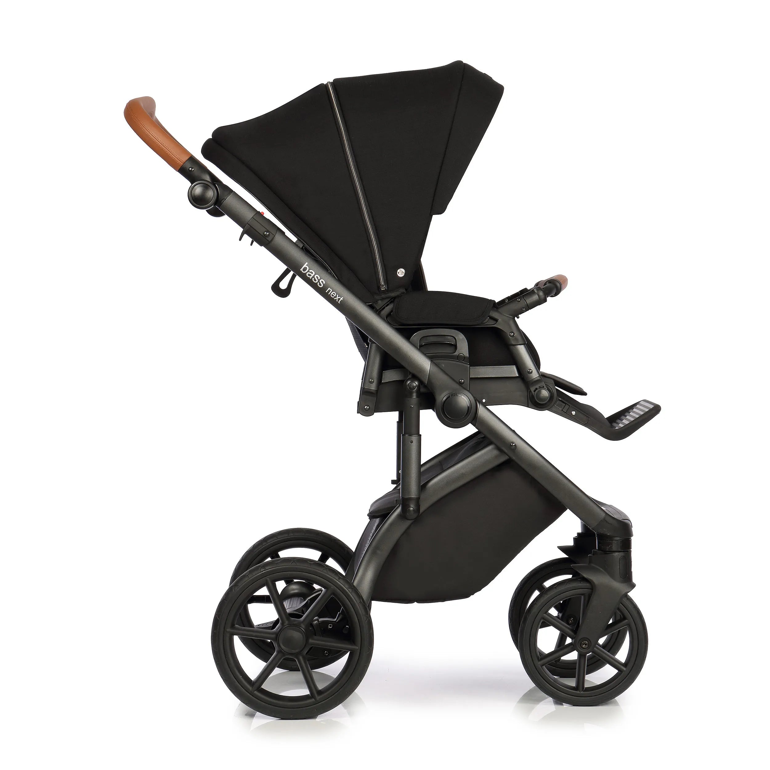 ROAN Bass Next baby stroller, carry cot and stroller 2 in 1, color: Black