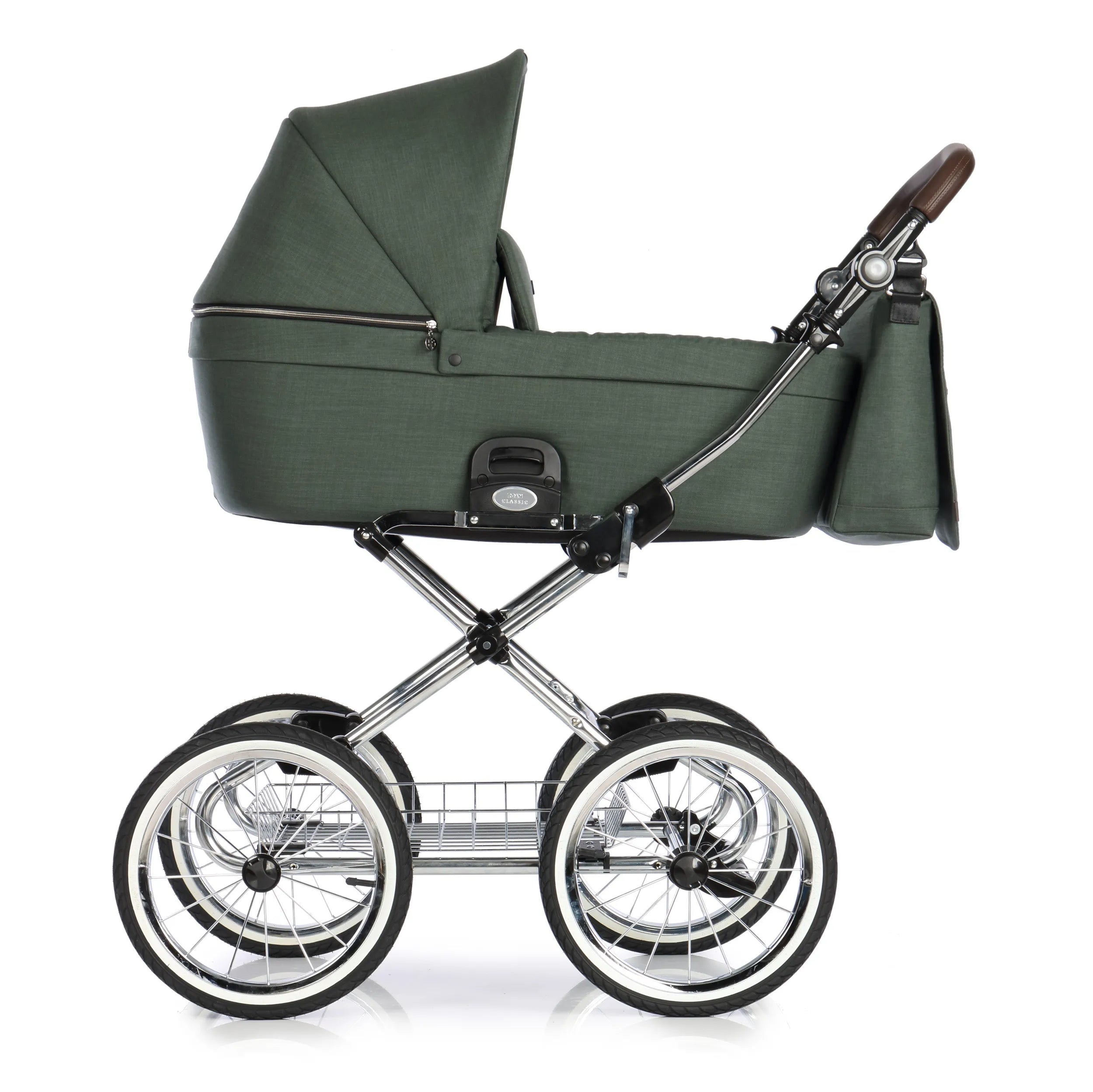 Roan COSS CLASSIC baby stroller carry cot and stroller, color Night Green