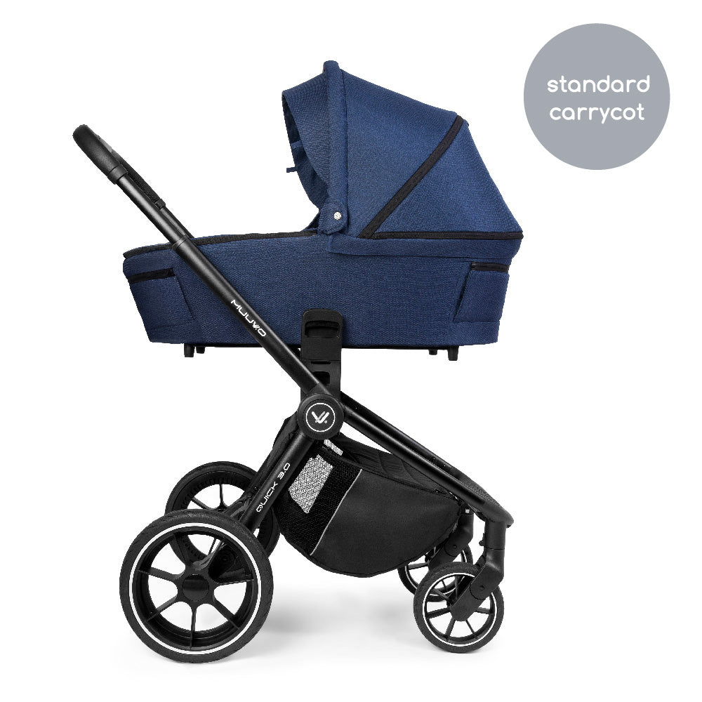 MUUVO Quick 3.0 baby stroller 2 in 1, carry cot and seat stroller, color Azure Blue