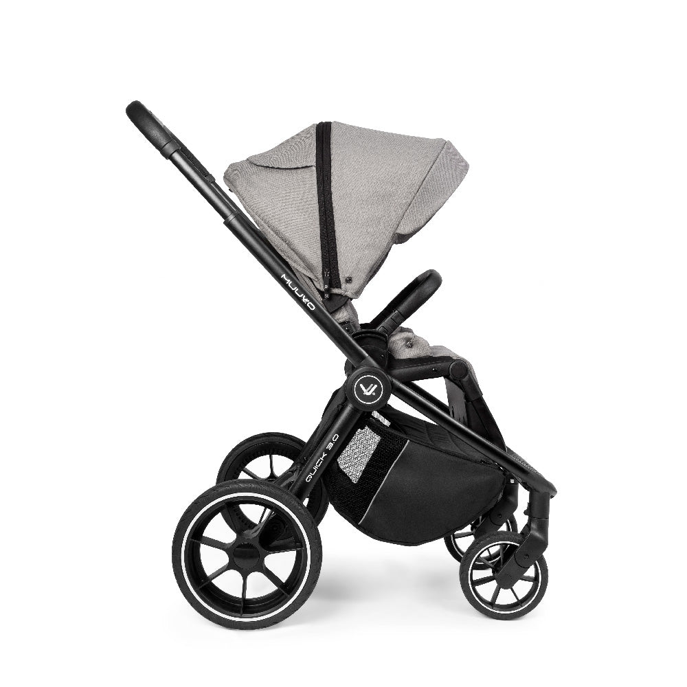 MUUVO Quick 3.0 baby stroller 2 in 1, carry cot and seat stroller, color Steel Gray